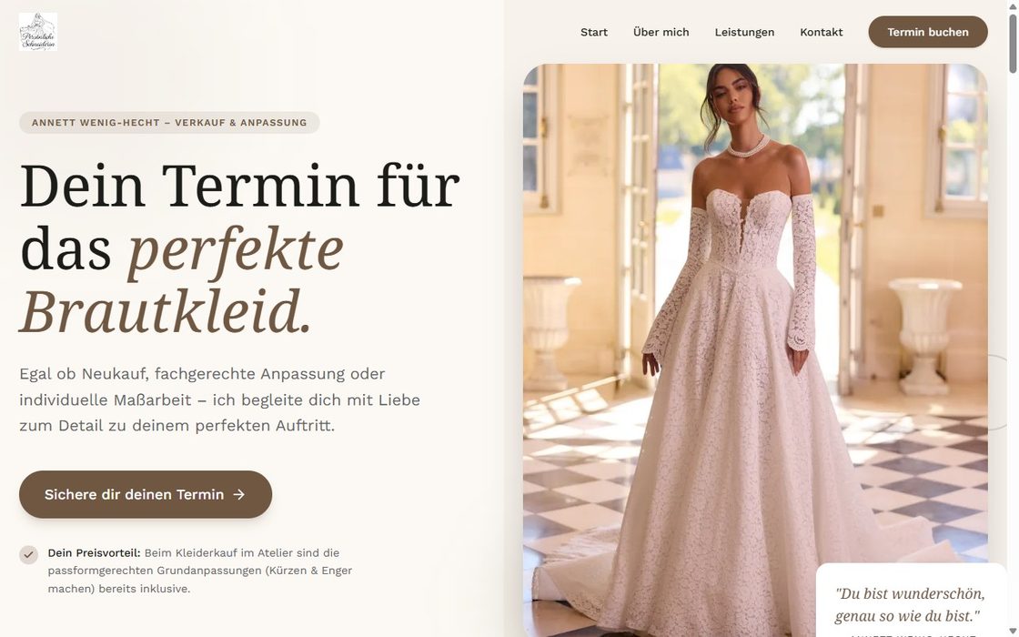 Startseite von brautkleid.services